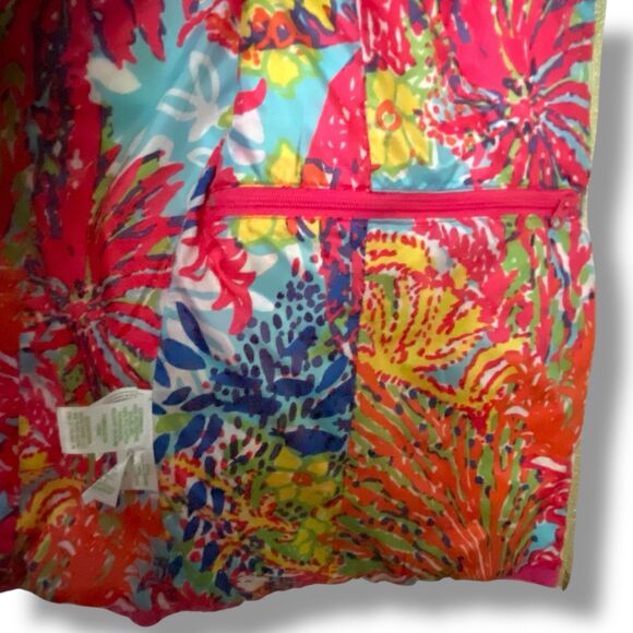 Lilly Pulitzer Vest Womens Small Pink Down Full Zip Allie Packable Vest - Picture 6 of 10